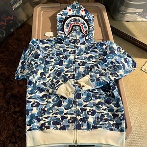 Bape Hoodie (Blue Shark)